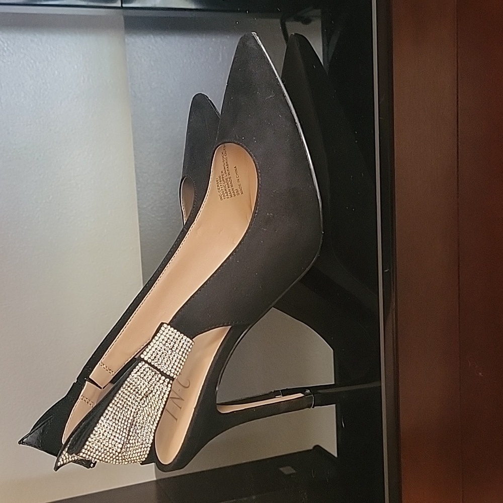 INC Cersei 3.5 in Heels with Rhinestone Bow - Picture 5 of 8
